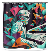 New Wave Wash Shower Curtain